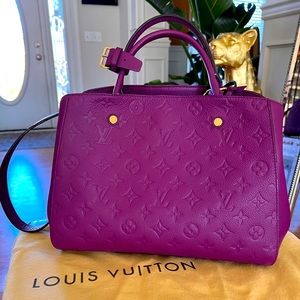 Louis Vuitton Montaigne MM Empreinte Leather with detachable strap.